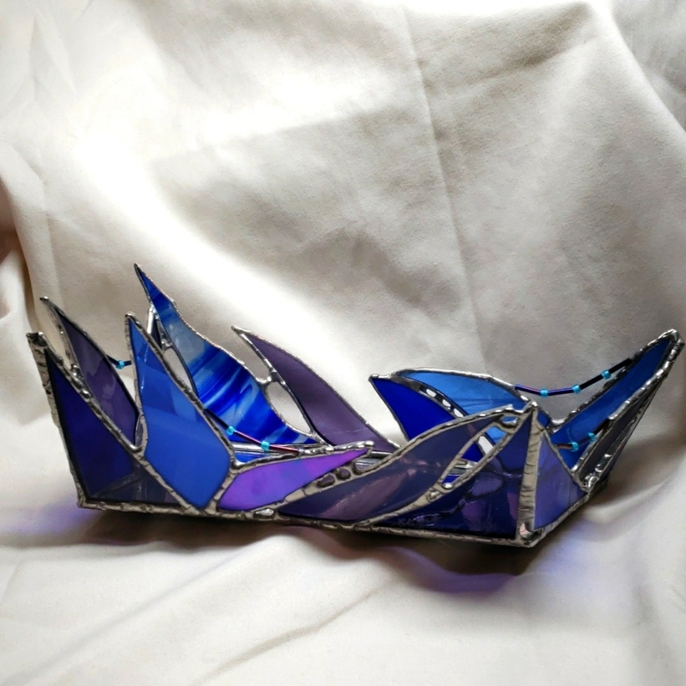 Handmade Stained Glass Art "Box Sculpture" Original